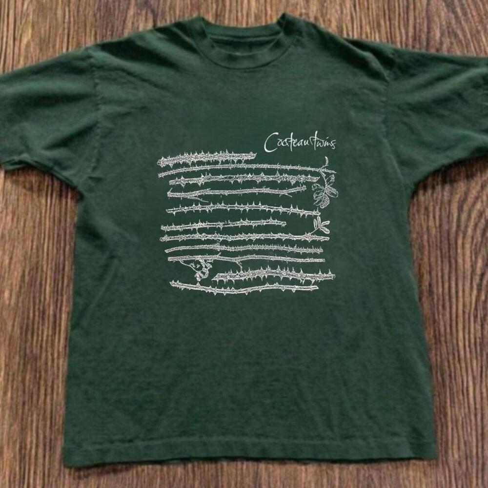 Gildan Men Green T-Shirt, Cocteau Twins Green Cotton T-Shirt